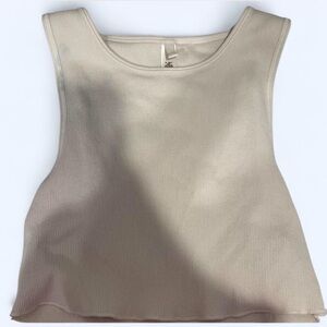 SKIMS Cream Soft Ribbed Crop Tank